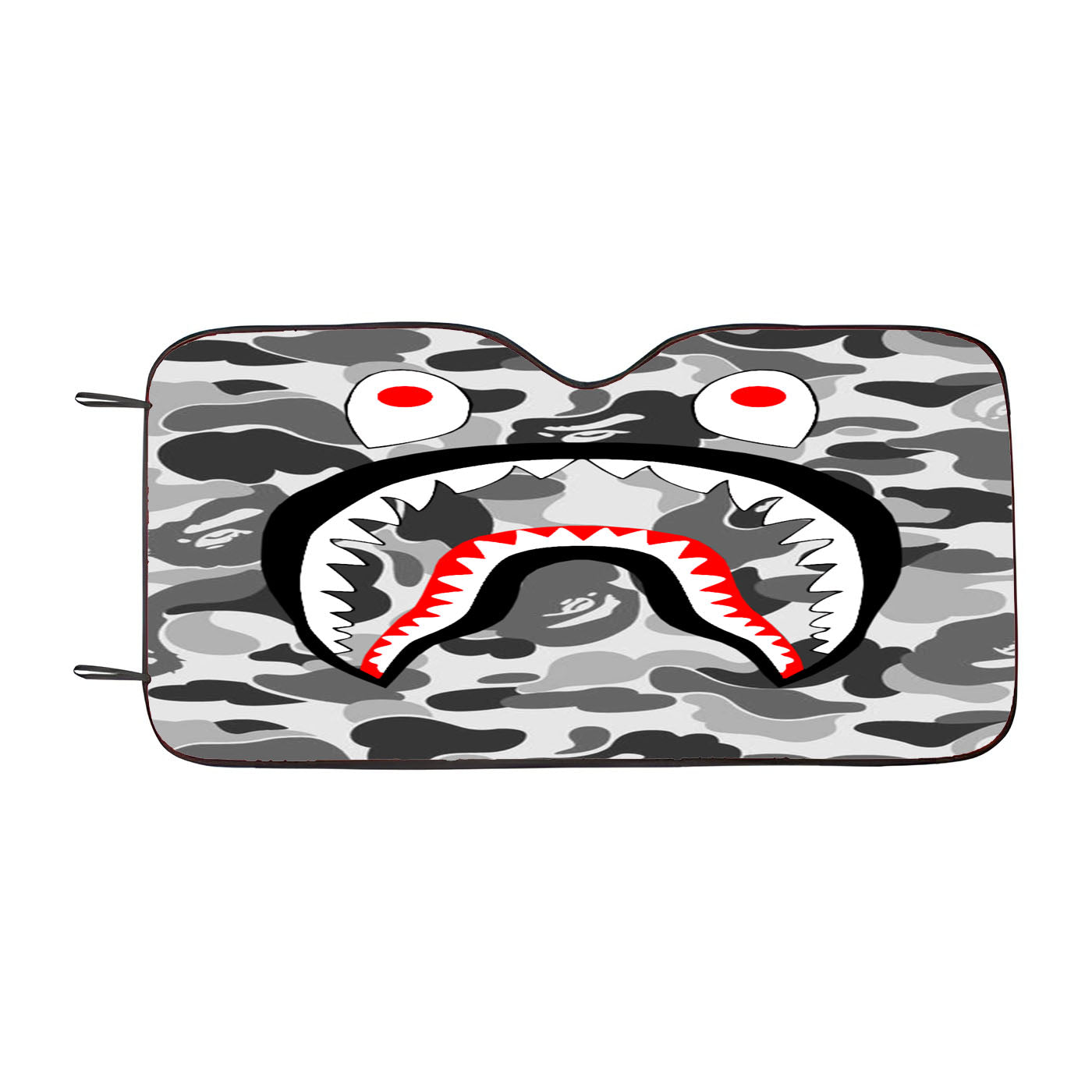 Bape Camo Shark Grey Car Windshield Sunshade