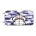 Bape Hoodie Camouflage 8 Bit Blue Purple Background Car Windshield Sunshade