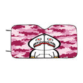 Bape Hoodie Camouflage 8 Bit Pink Background Car Windshield Sunshade
