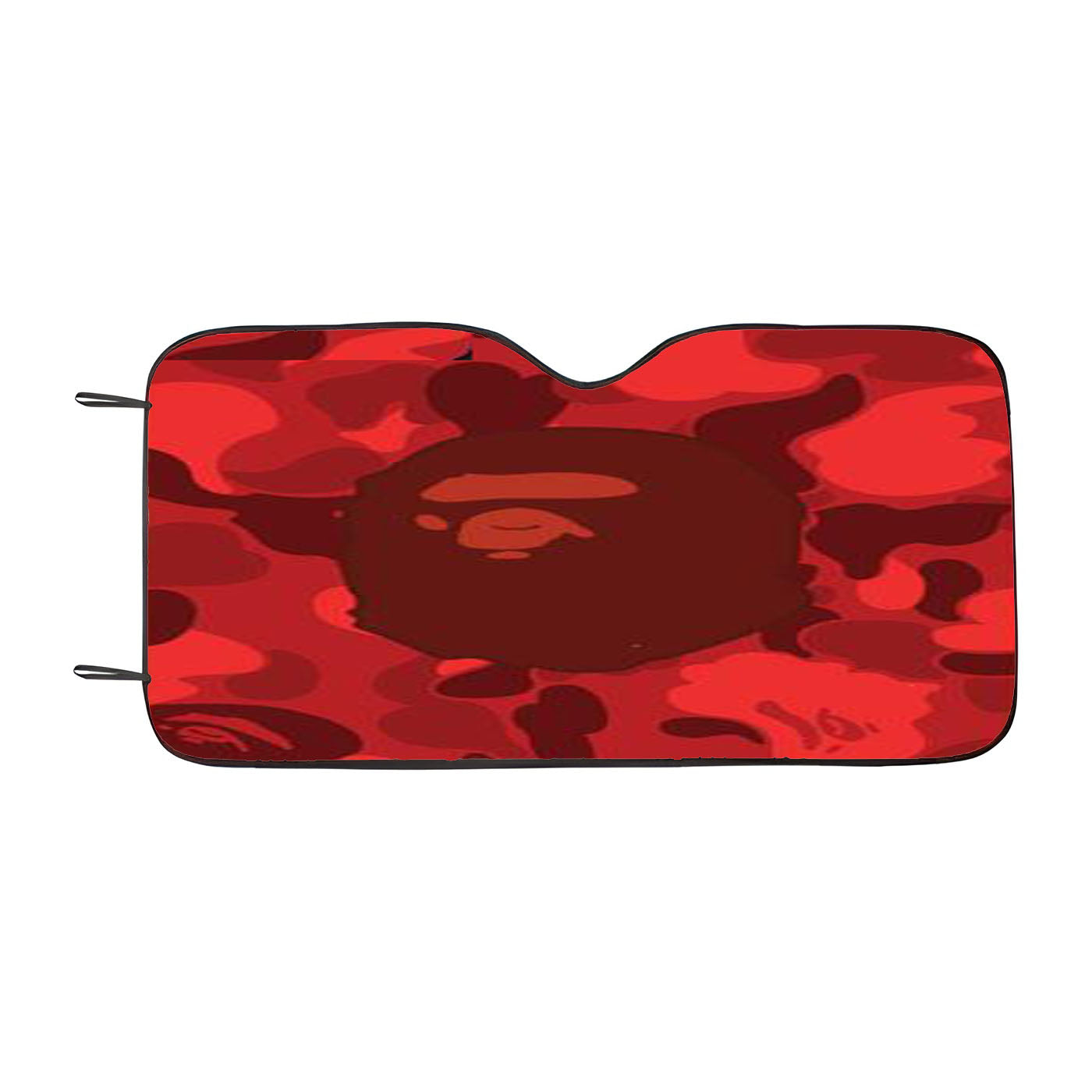 Bape Logo Red Matte Car Windshield Sunshade