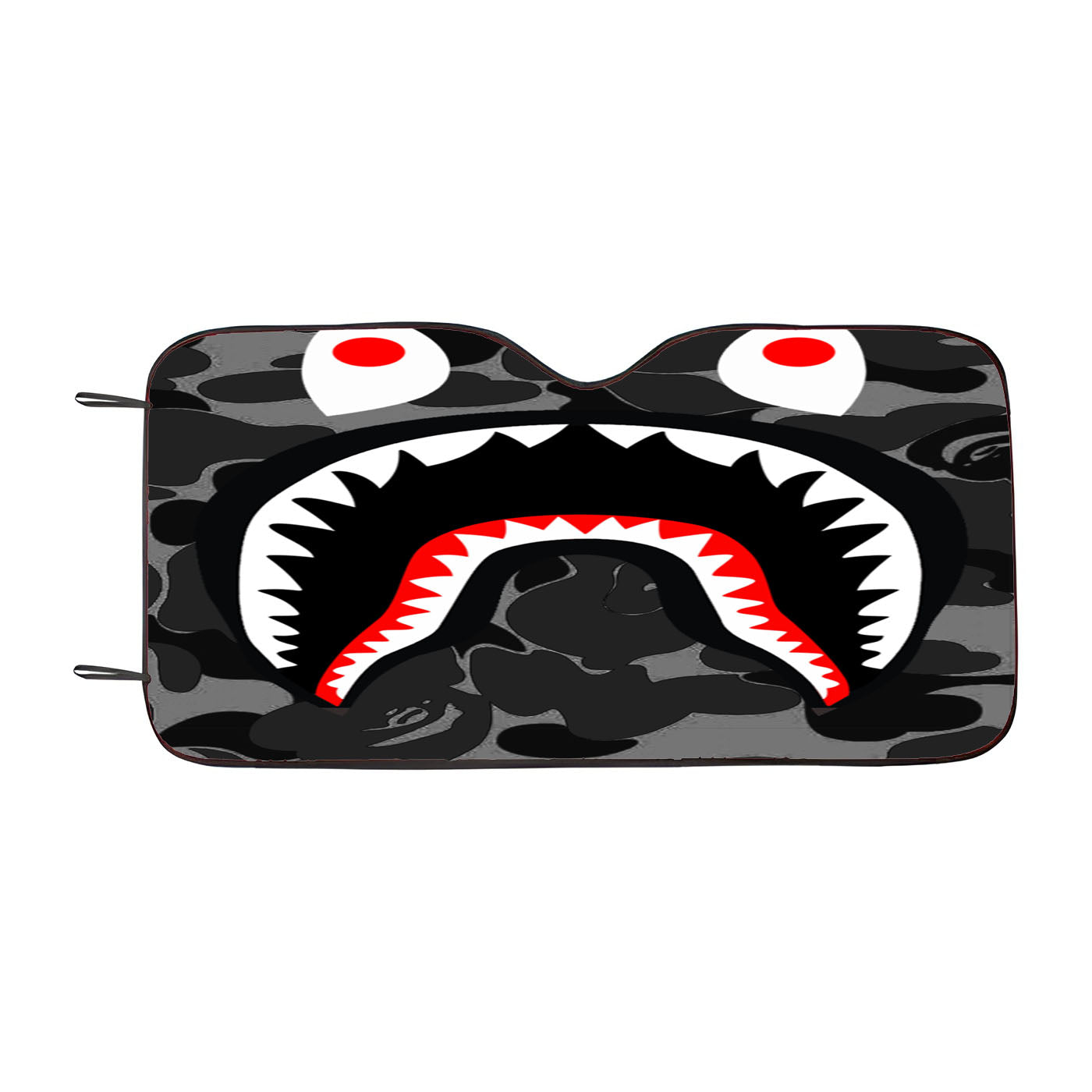 Bape Shark Black Army Pattern Car Windshield Sunshade
