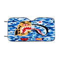 Bape Tiger Shark Blue Car Windshield Sunshade