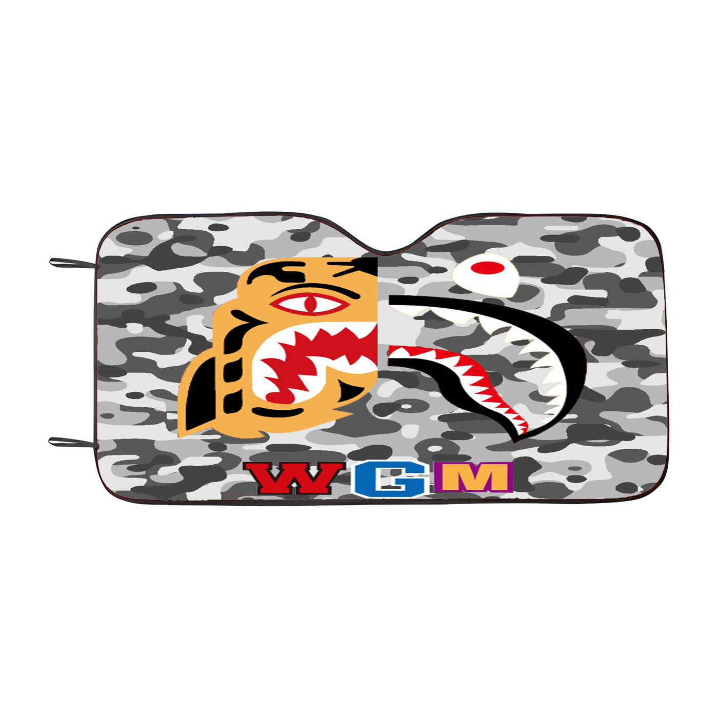 Bape Tiger Shark Grey Car Windshield Sunshade