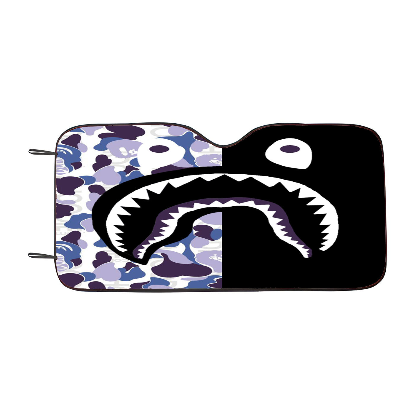 Bape Wallpaper Hoodie Blue Car Windshield Sunshade