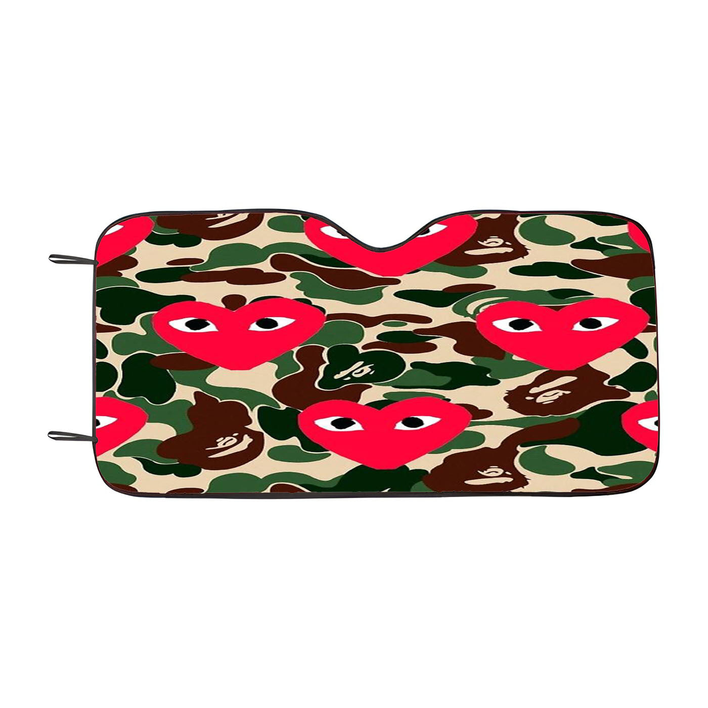 Bape X Comme Des Garcon Camo Car Windshield Sunshade
