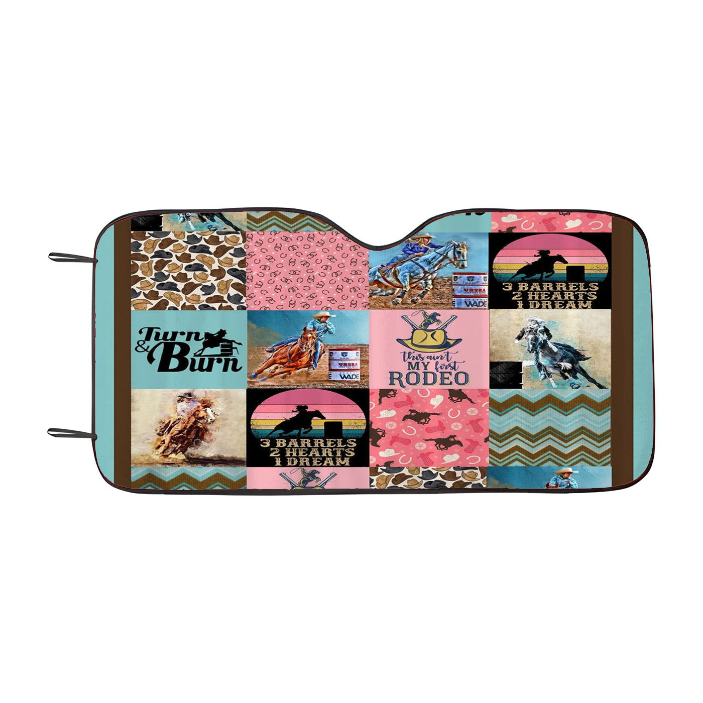 Barrel Racing Car Windshield Sunshade
