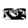 Batman All Bw Car Windshield Sunshade