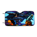Batman And Deathstroke Fight Car Windshield Sunshade