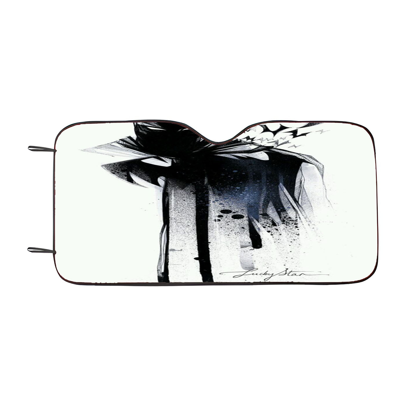 Batman Art White Ask Car Windshield Sunshade