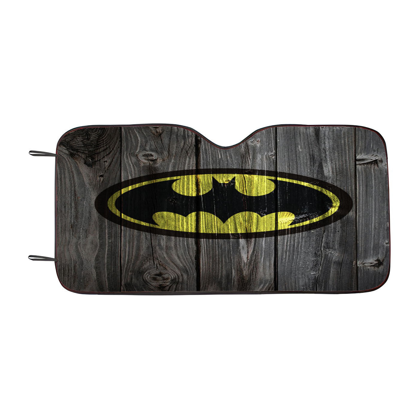 Batman Logo Dark Wood Car Windshield Sunshade