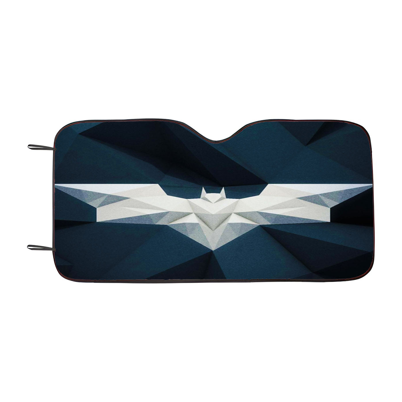 Batman Logo White Car Windshield Sunshade