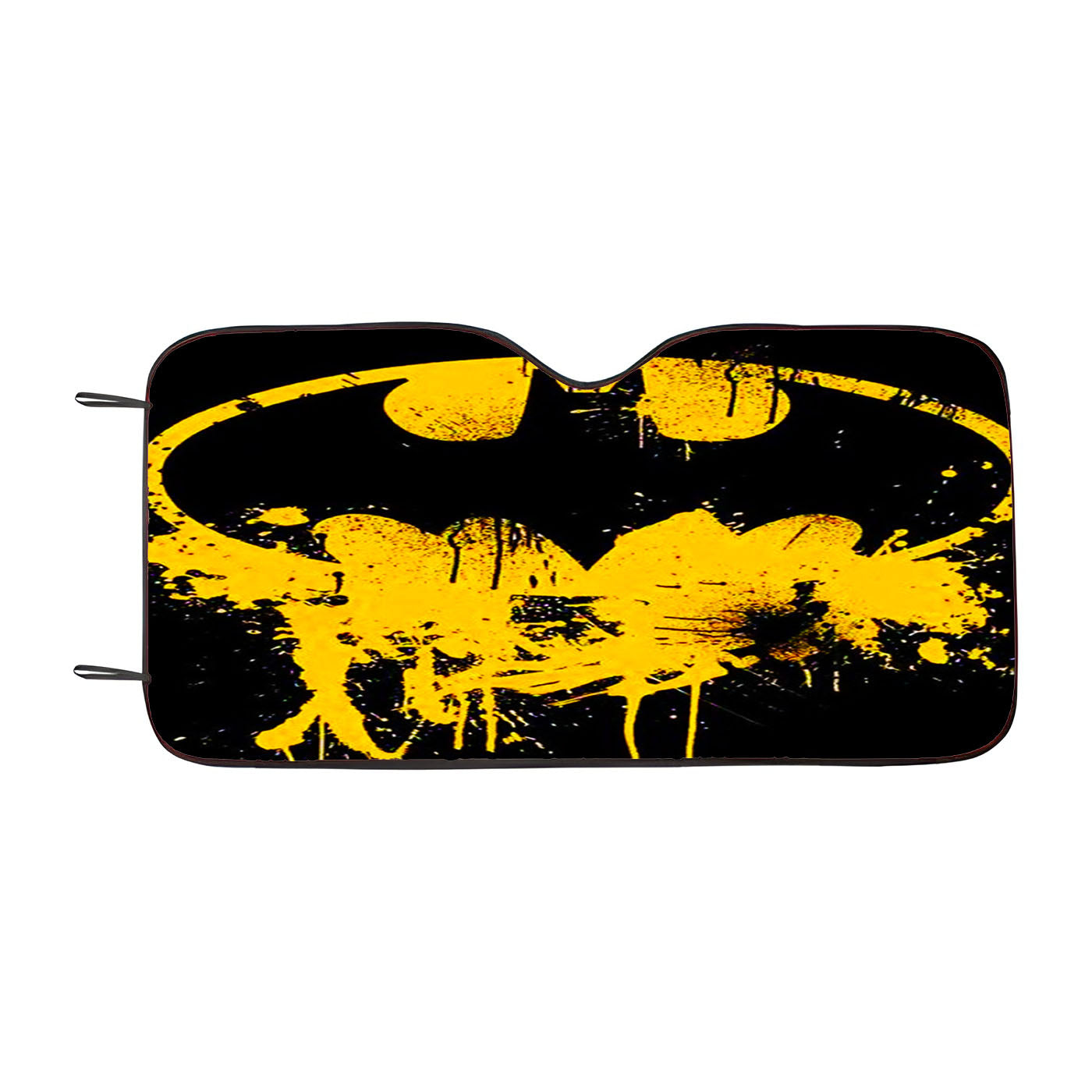 Batman Logo Yellow Paint Car Windshield Sunshade