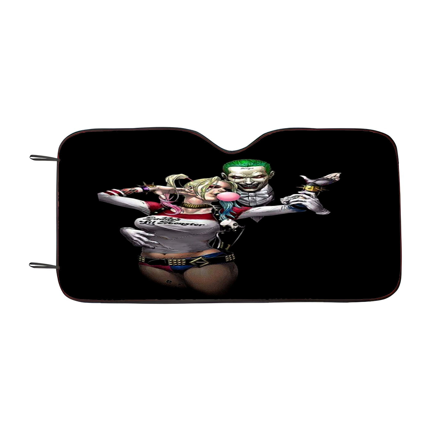Batman X Harley Quinn Blood Black Car Windshield Sunshade