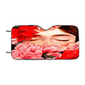 Beautiful Flower Rose Girl Car Windshield Sunshade