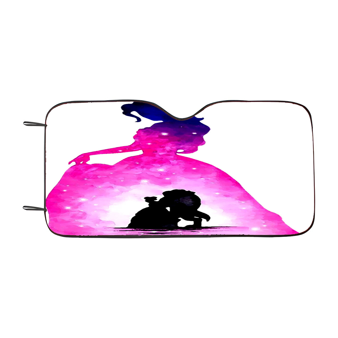 Beauty And The Beast Disney Watercolor Car Windshield Sunshade