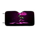 Beauty And The Beast Neon Glass Rose Car Windshield Sunshade