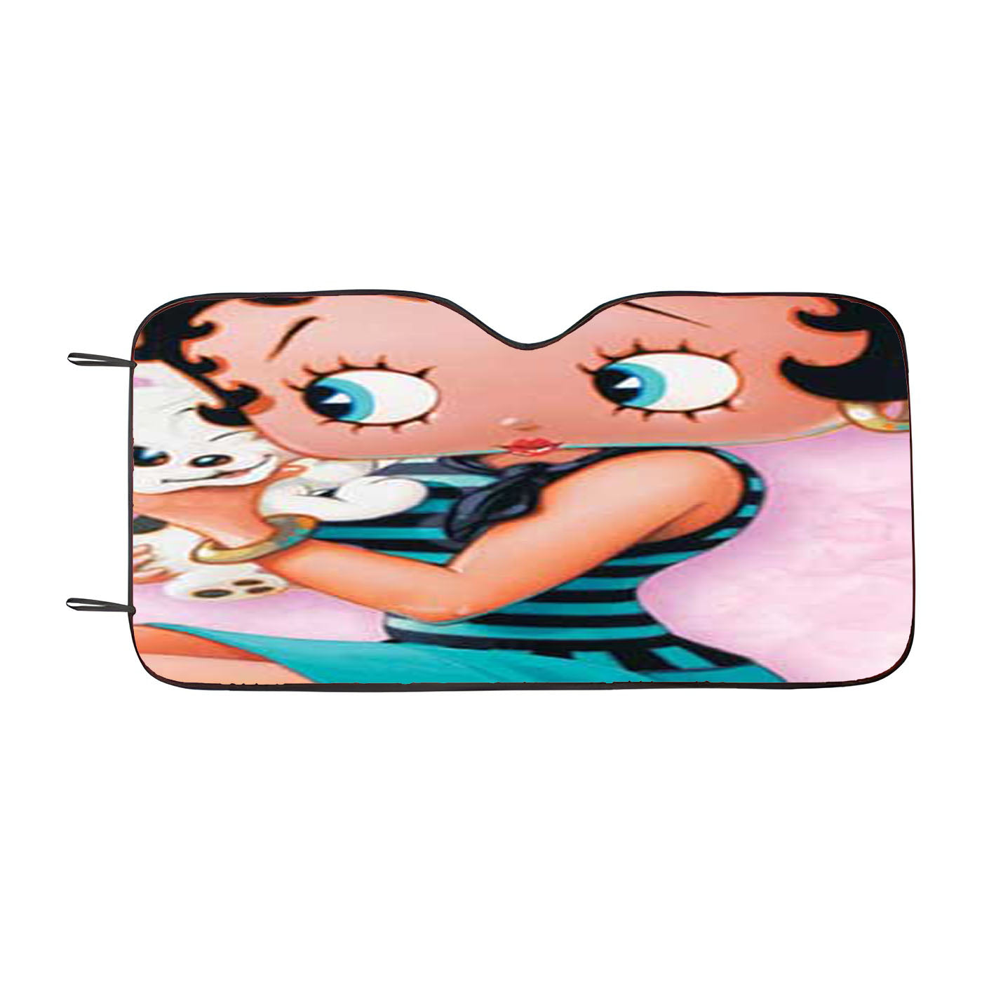Betty Boop Holding Puppy Car Windshield Sunshade
