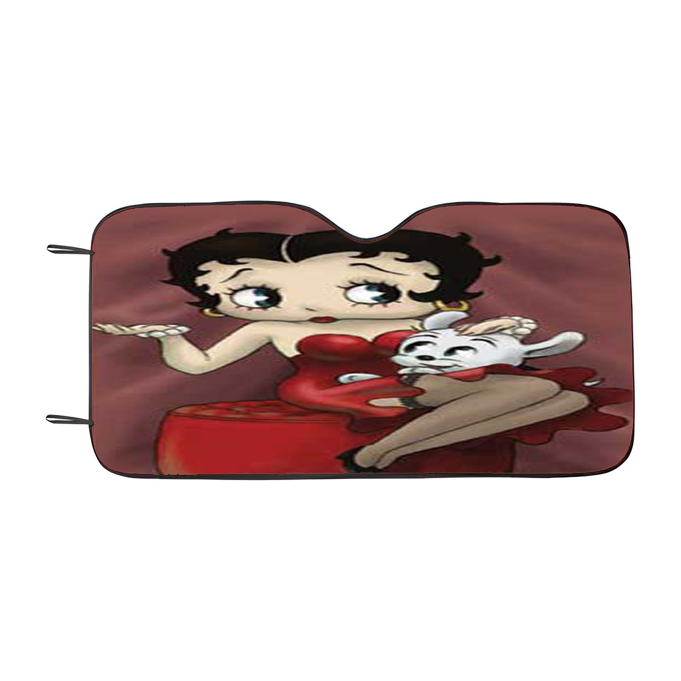 Betty Boop With Dog Small Car Windshield Sunshade