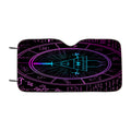 Bill Cipher Wheel Gravity Falls Art Car Windshield Sunshade