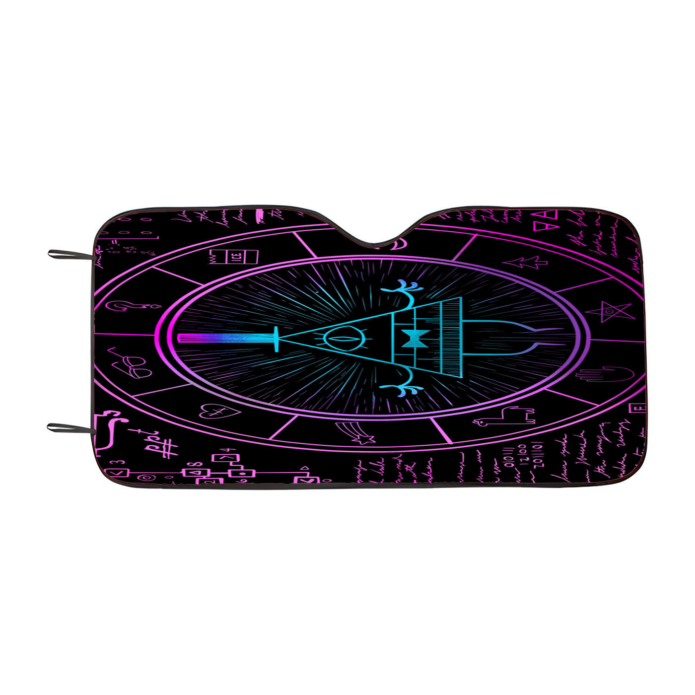 Bill Cipher Wheel Gravity Falls Art Car Windshield Sunshade