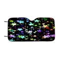 Black Abstract Star Car Windshield Sunshade