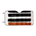 Black And Rust Brushstroke Car Windshield Sunshade