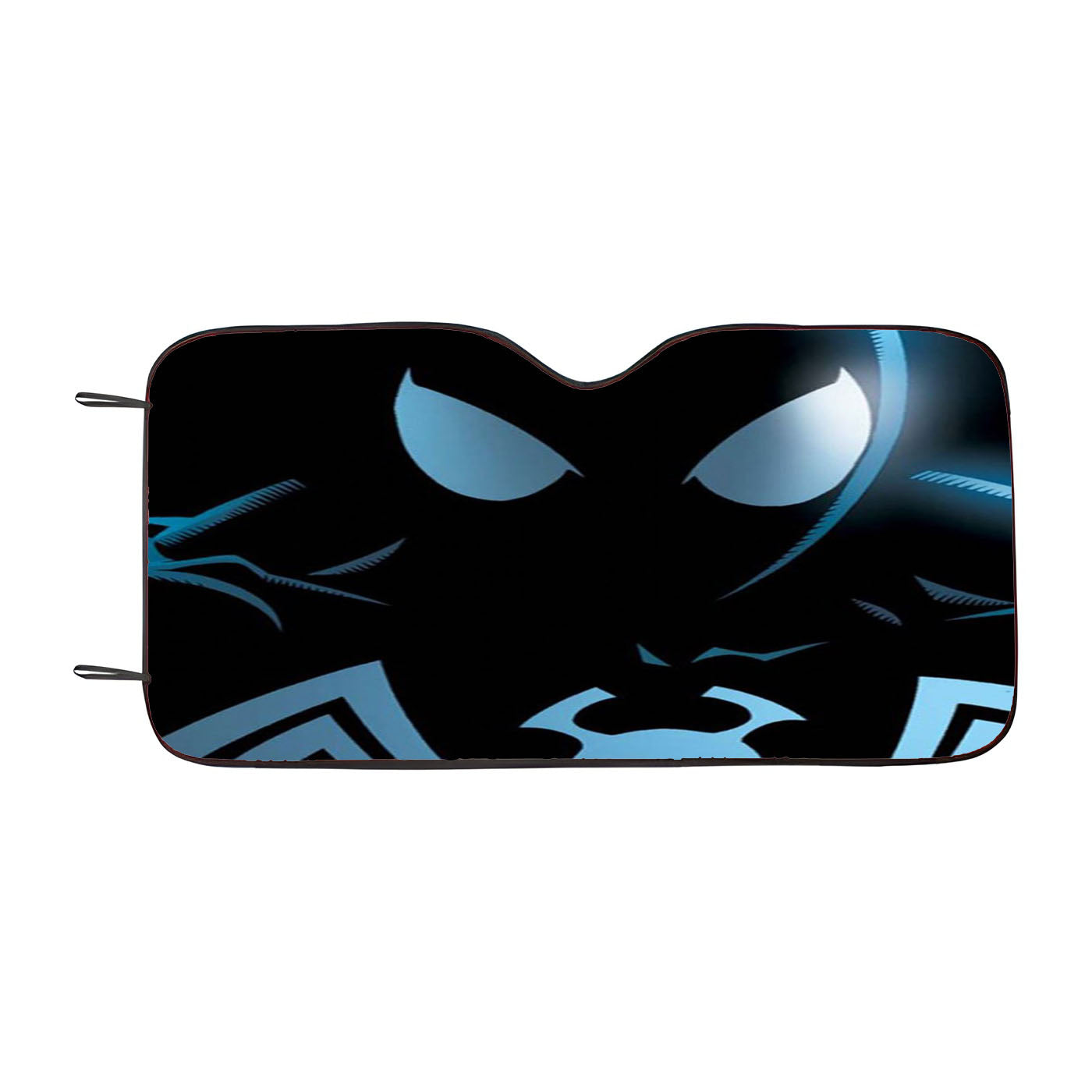 Black Animated Spider Man Cartoon Face Car Windshield Sunshade