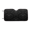 Black Damask Skull Pattern Car Windshield Sunshade