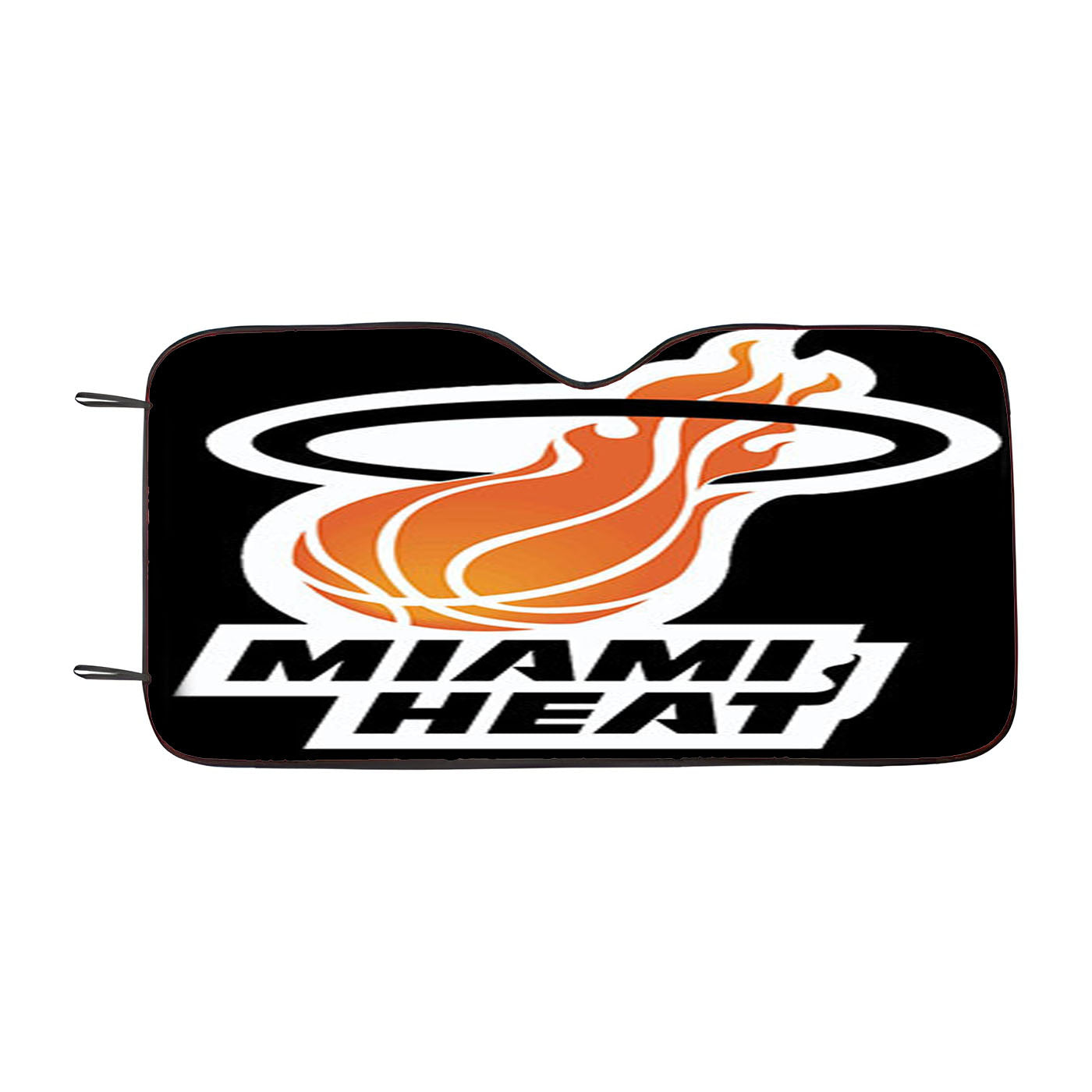 Black Design Miami Heat Car Windshield Sunshade