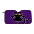 Black Halloween Cat Car Windshield Sunshade