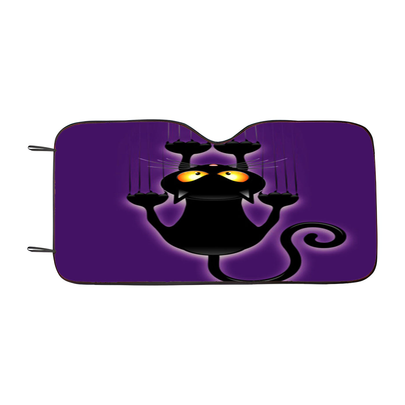 Black Halloween Cat Car Windshield Sunshade