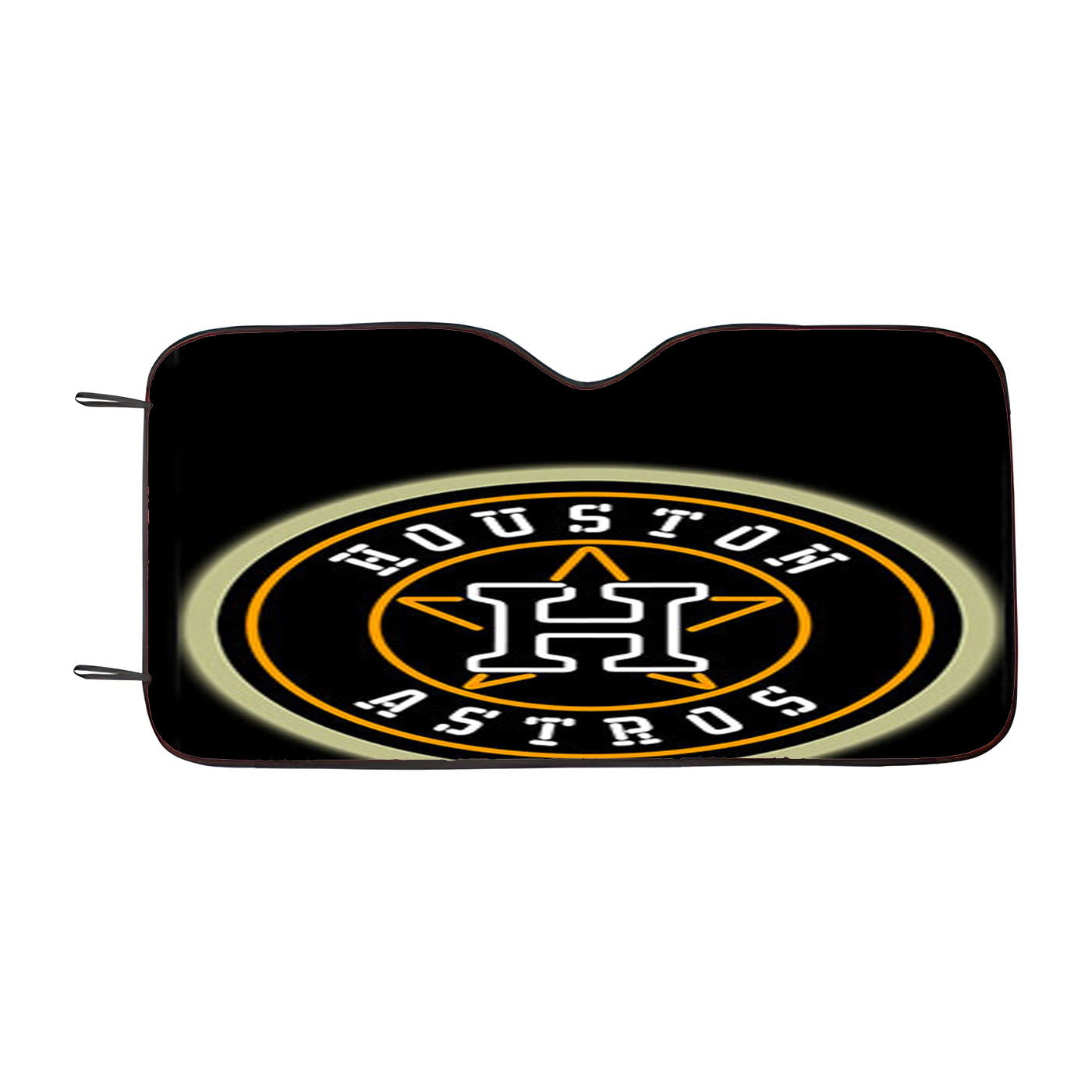 Black Huston Astros Car Windshield Sunshade