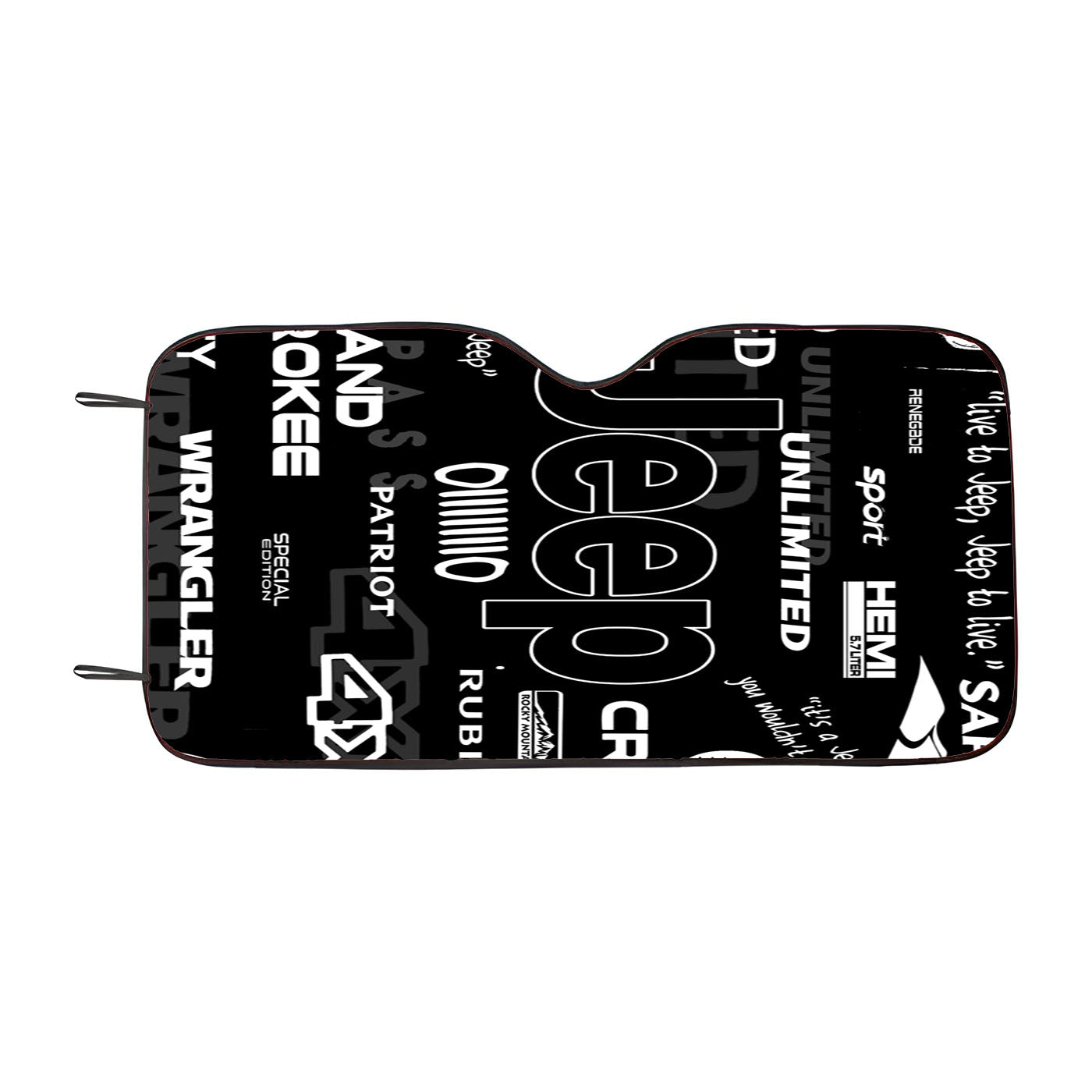 Black Jeep Logos Car Windshield Sunshade