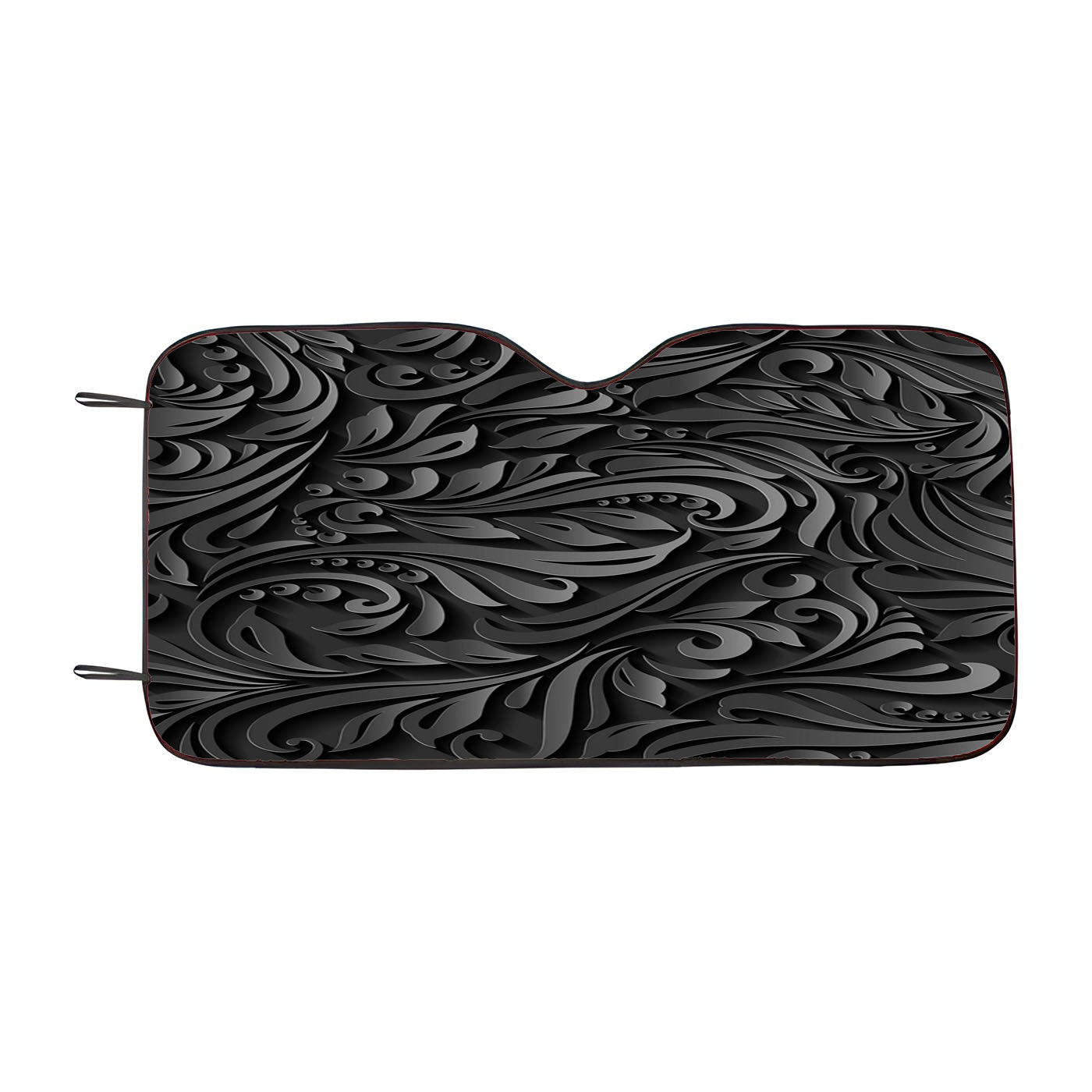 Black Metal Flowers Car Windshield Sunshade
