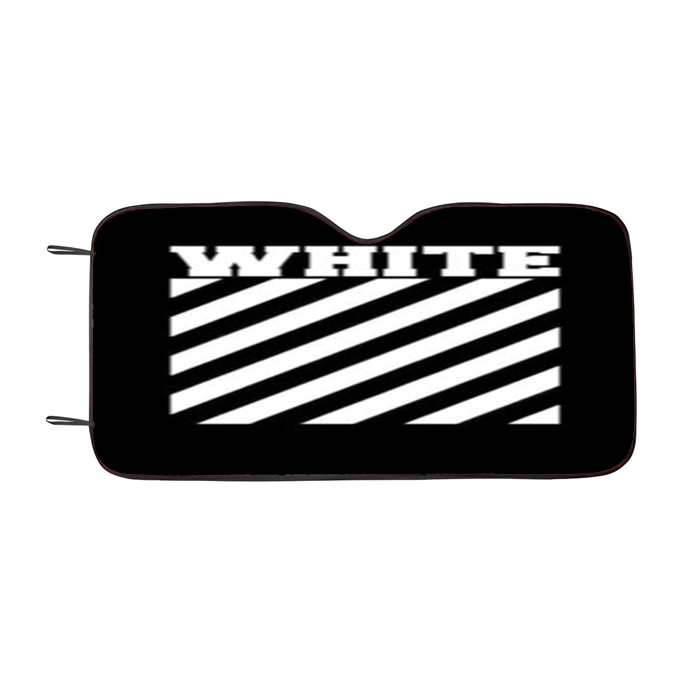 Black Off White Car Windshield Sunshade