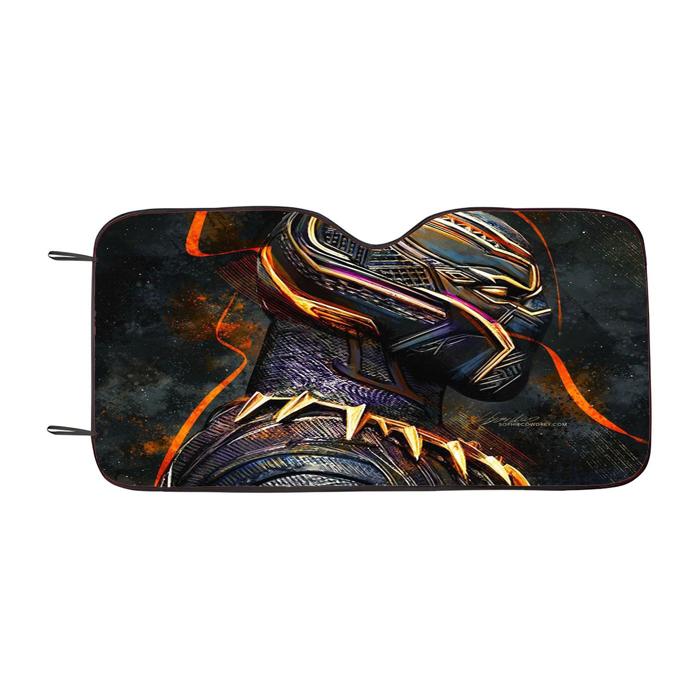Black Panther Heroes Poster Car Windshield Sunshade