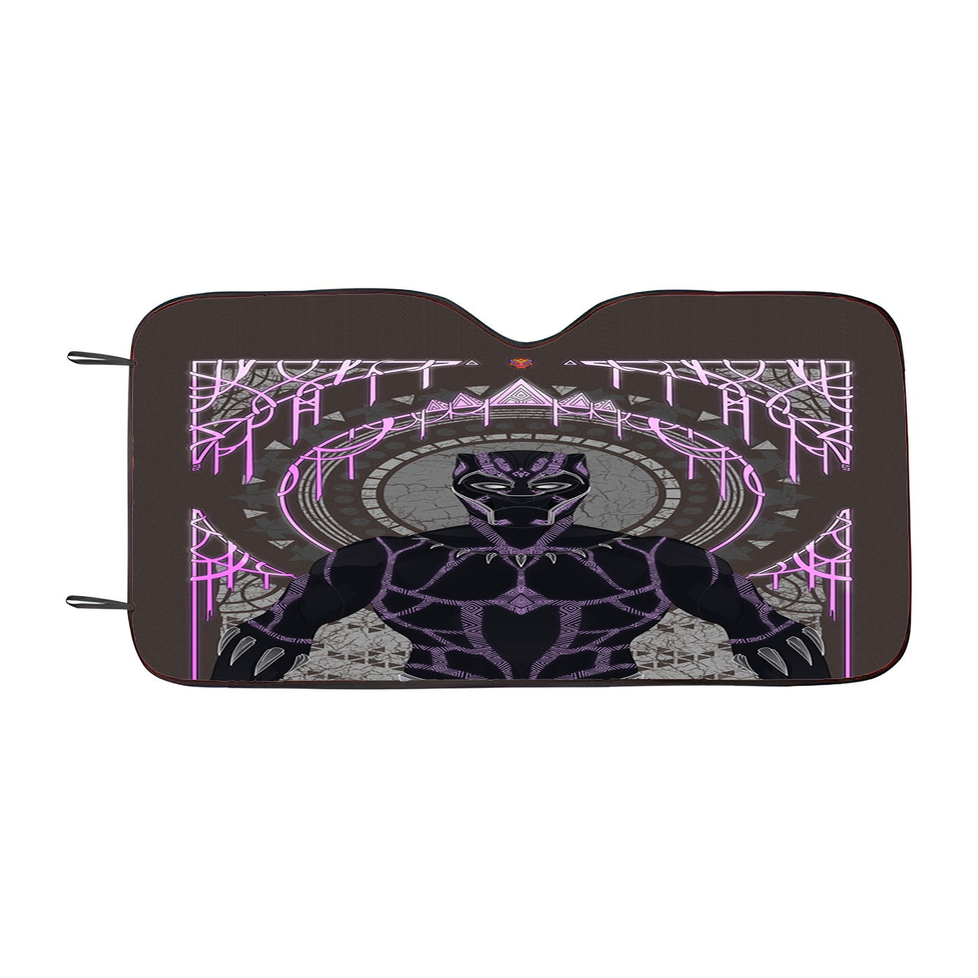 Black Panther Purple Car Windshield Sunshade