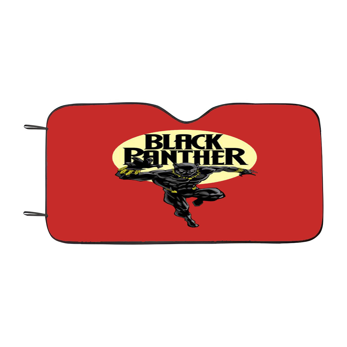 Black Panther Red Car Windshield Sunshade