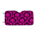 Black Pink Damask Pattern Car Windshield Sunshade