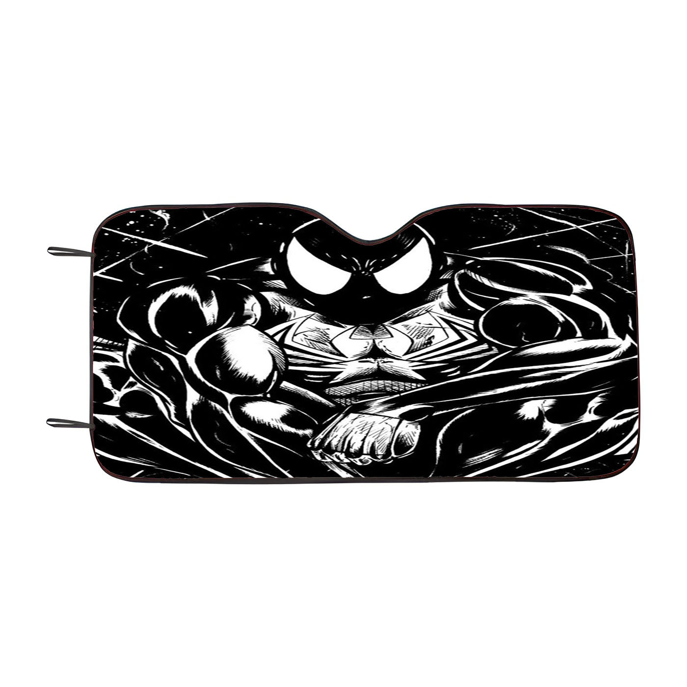 Black Spider Man Cartoon Art Car Windshield Sunshade