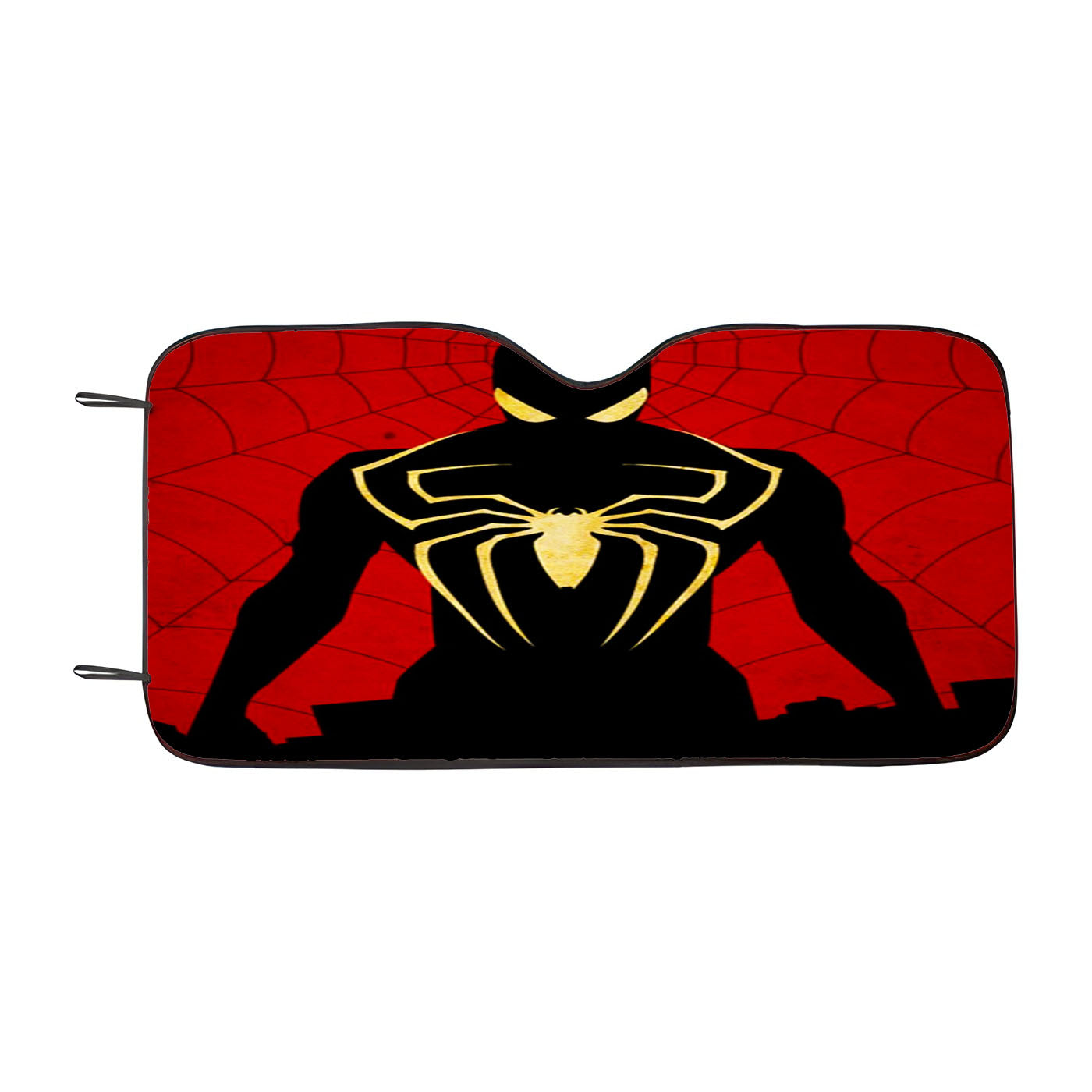 Black Spider Man Vector Car Windshield Sunshade