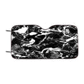 Black White Abstract Marble Car Windshield Sunshade