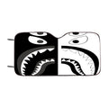 Black White Bape Shark Car Windshield Sunshade