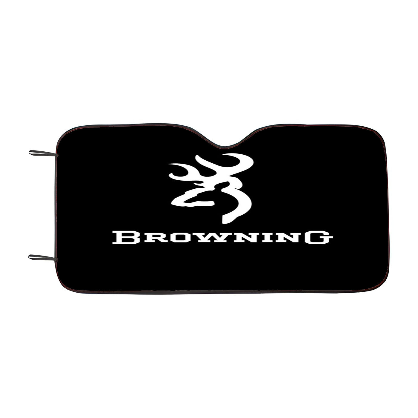 Black White Browning Deer Logo Car Windshield Sunshade