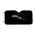 Black White Flower Rose Art Car Windshield Sunshade