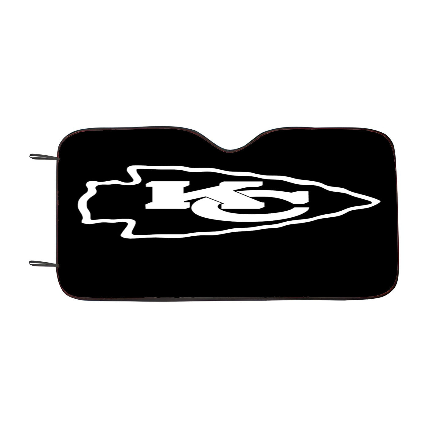 Black White Kansas City Chiefs Logo Car Windshield Sunshade