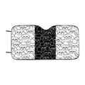 Black White Poodle Pattern Car Windshield Sunshade