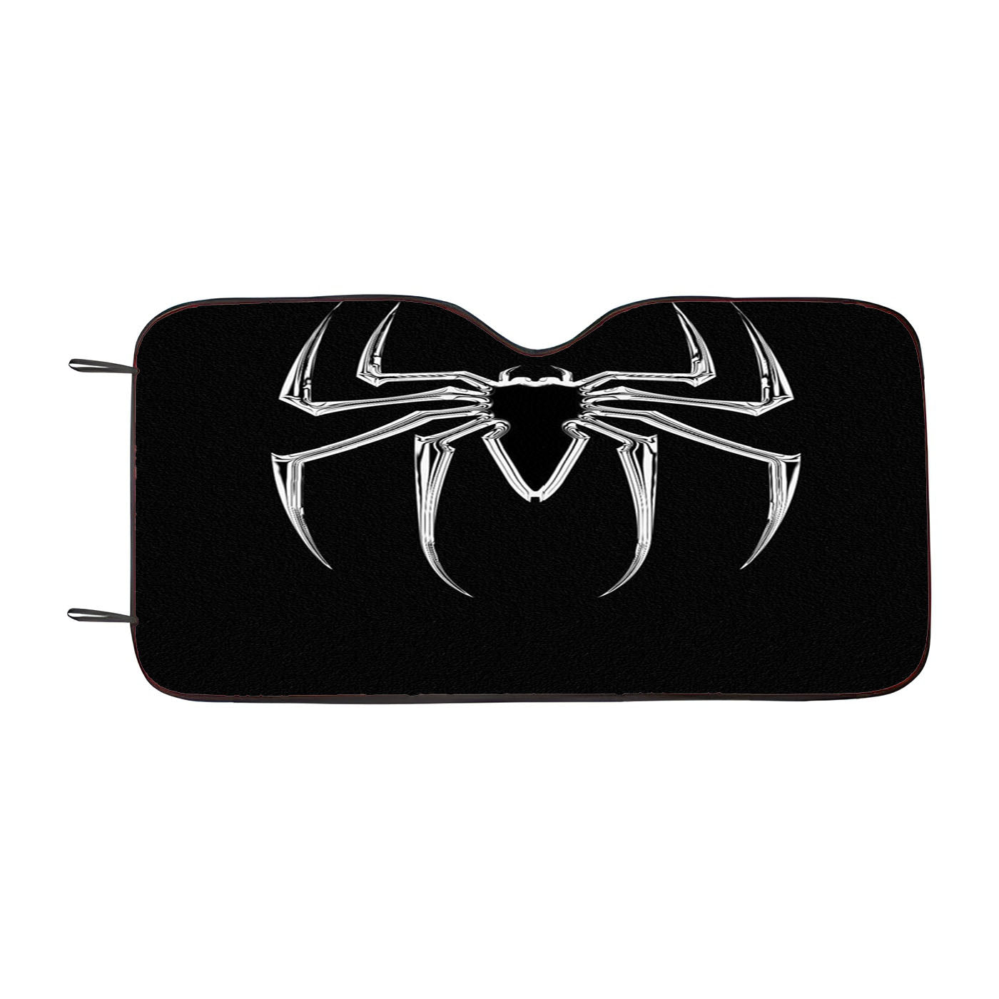 Black White Spiderman Logo Car Windshield Sunshade