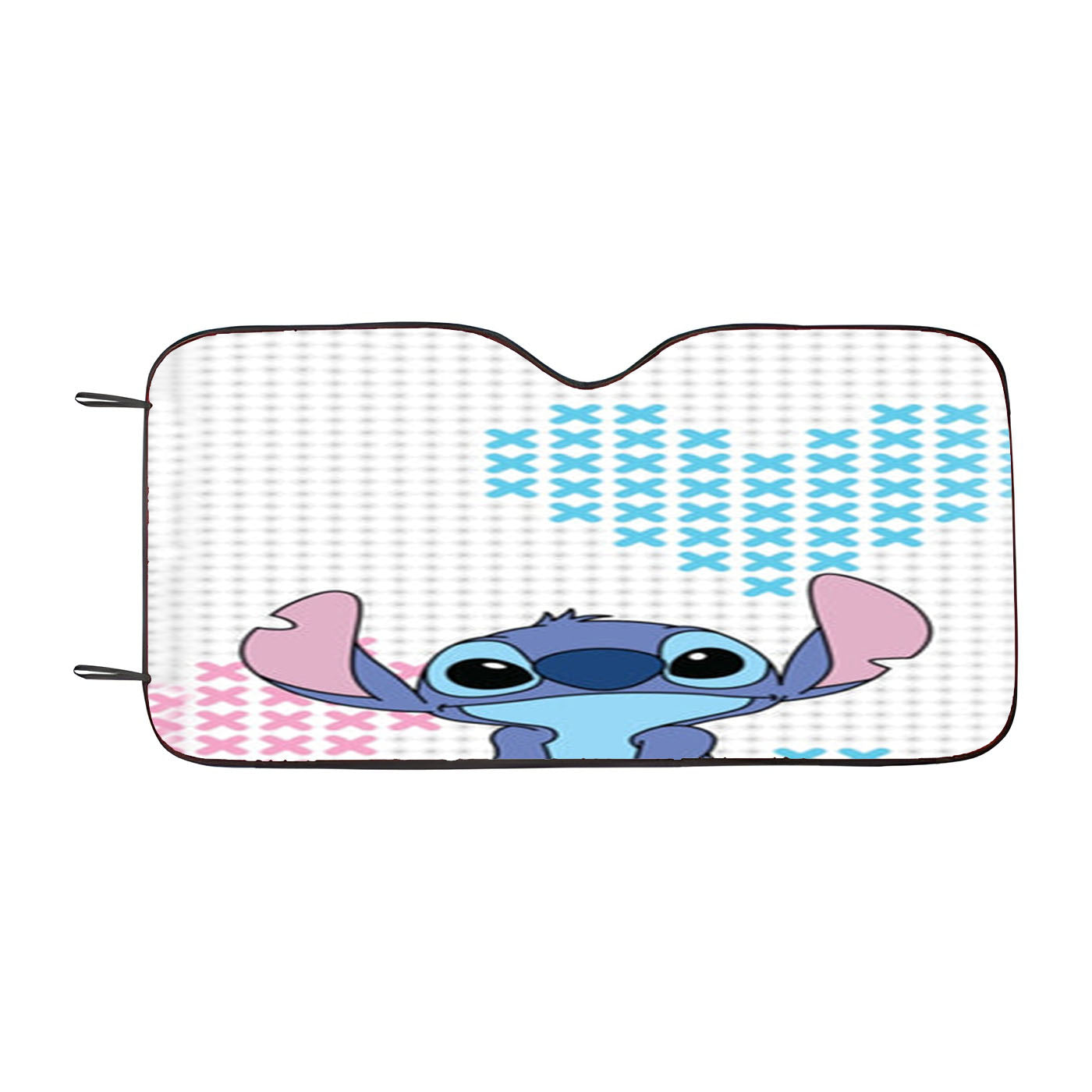 Blue Alien Hearts Car Windshield Sunshade