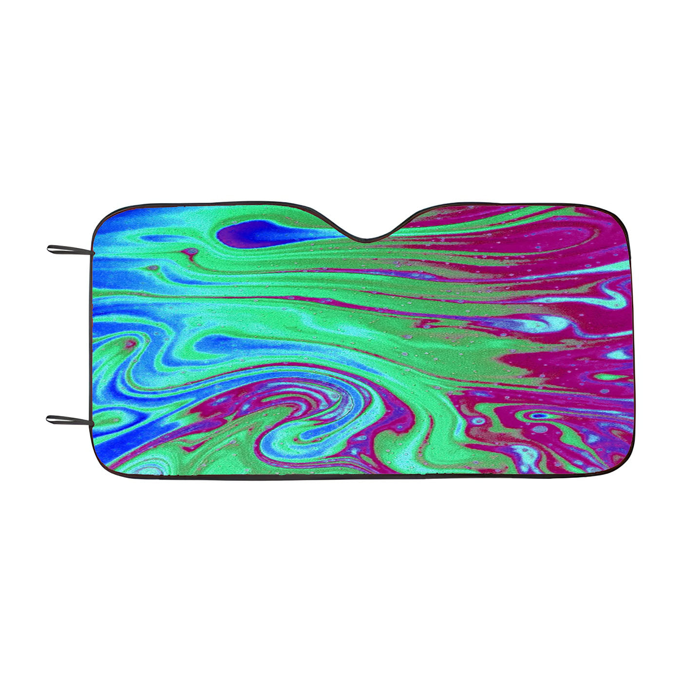 Blue Green Watercolor Abstract Painting Like A Abalon Texture Car Windshield Sunshade